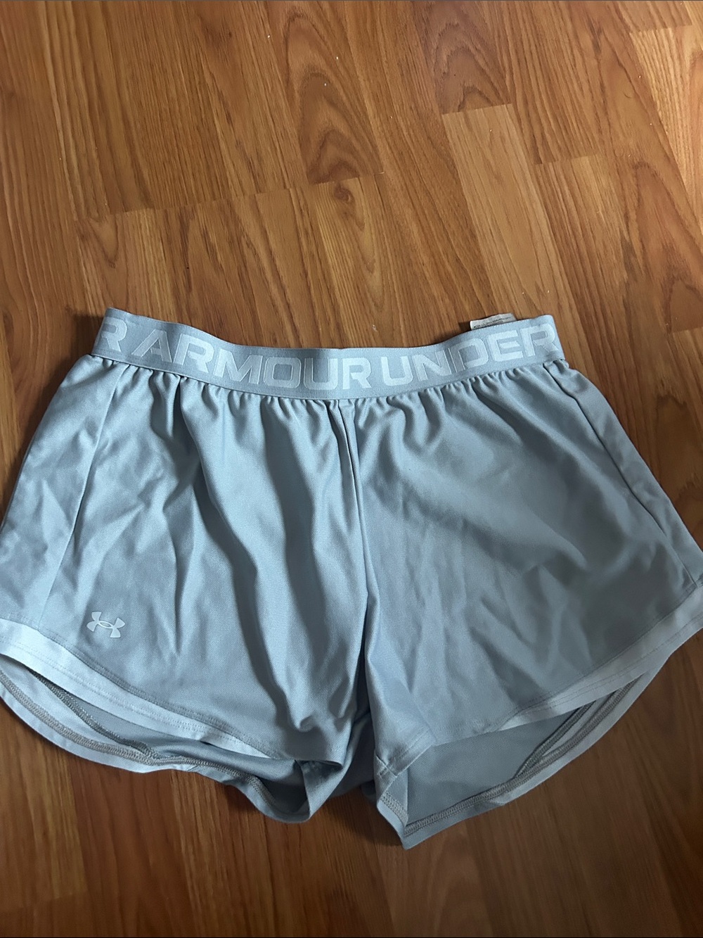 Under Armour Women's Pale Gray Performance Athletic Shorts